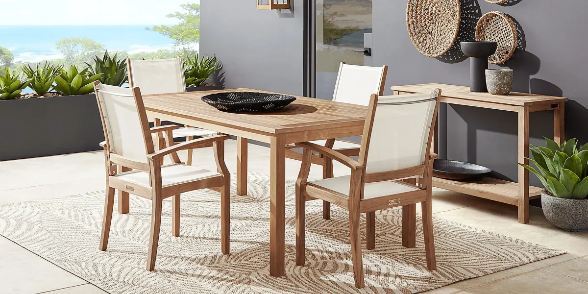 Pleasant Bay Teak Rectangle Outdoor Dining Table