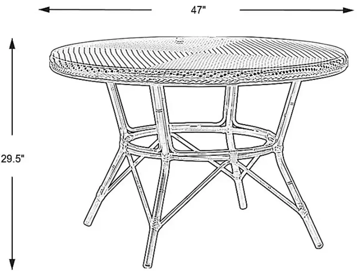 Juliette Gray 47 in. Round Outdoor Dining Table