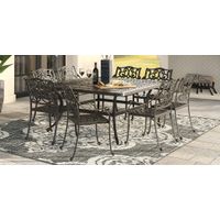 Cindy Crawford Home Lake Como Antique Bronze 64"" Square Outdoor Dining Table