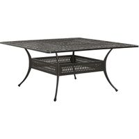 Lake Como Antique Bronze 64"" Square Outdoor Dining Table