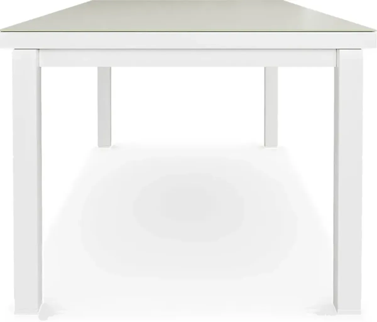 Solana White 71-94 in. Rectangle Outdoor Dining Table