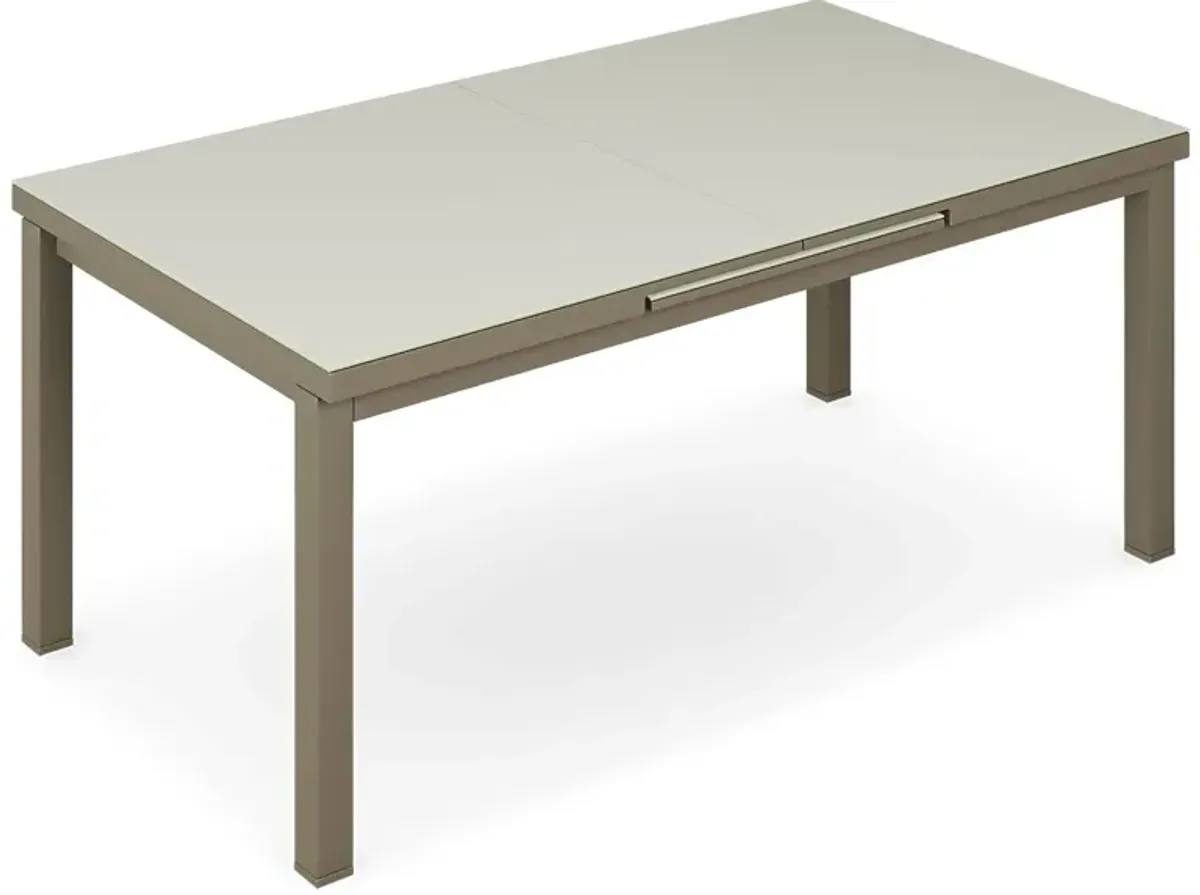 Solana Taupe 71-94 in. Rectangle Outdoor Dining Table