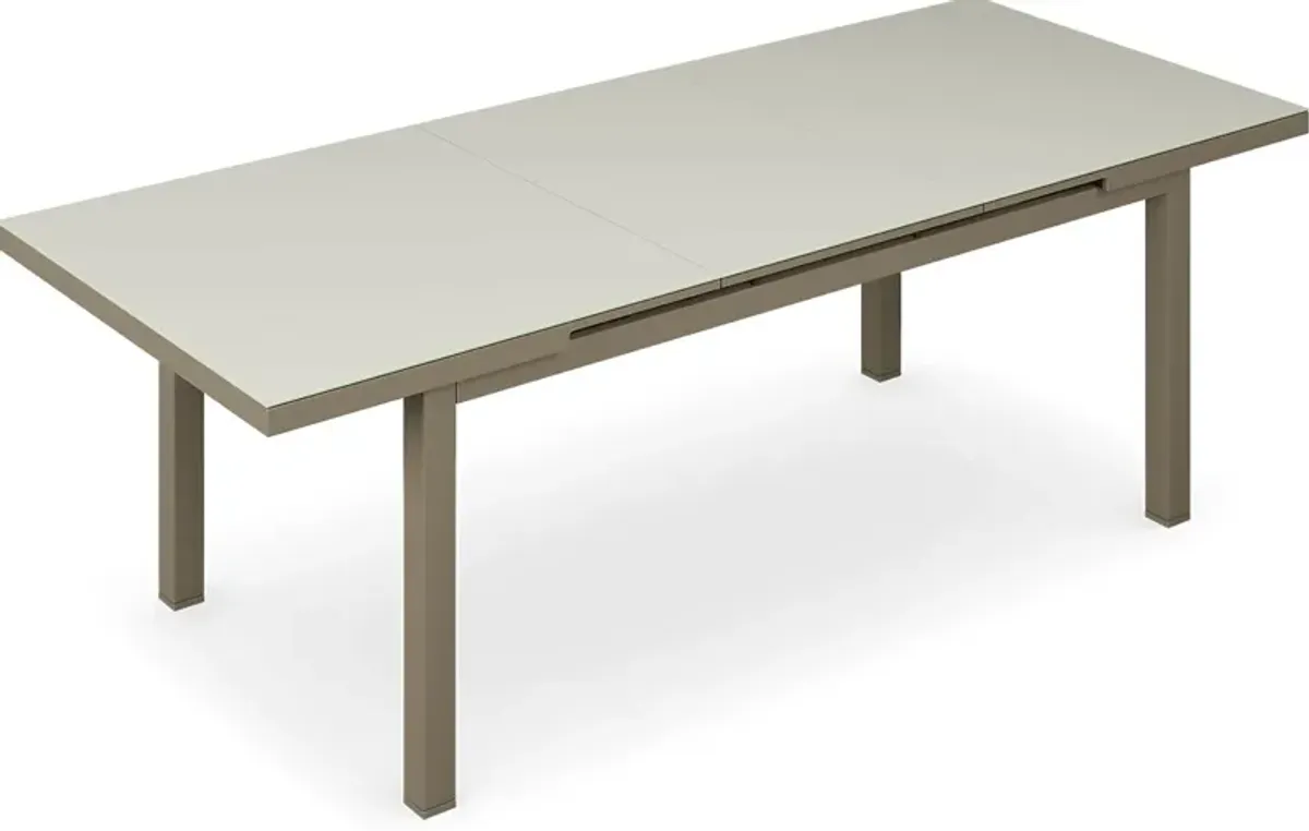 Solana Taupe 71-94 in. Rectangle Outdoor Dining Table