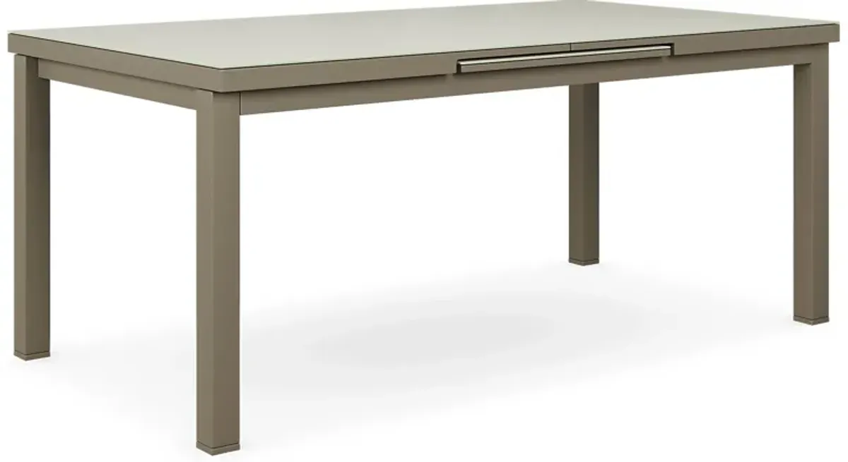 Solana Taupe 71-94 in. Rectangle Outdoor Dining Table