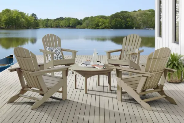 Addy Brown 4 Pc Outdoor Adirondack Chat Set