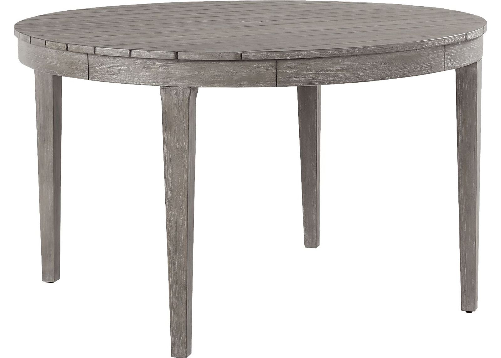 Forest Hills Gray Round Wood Outdoor Dining Table