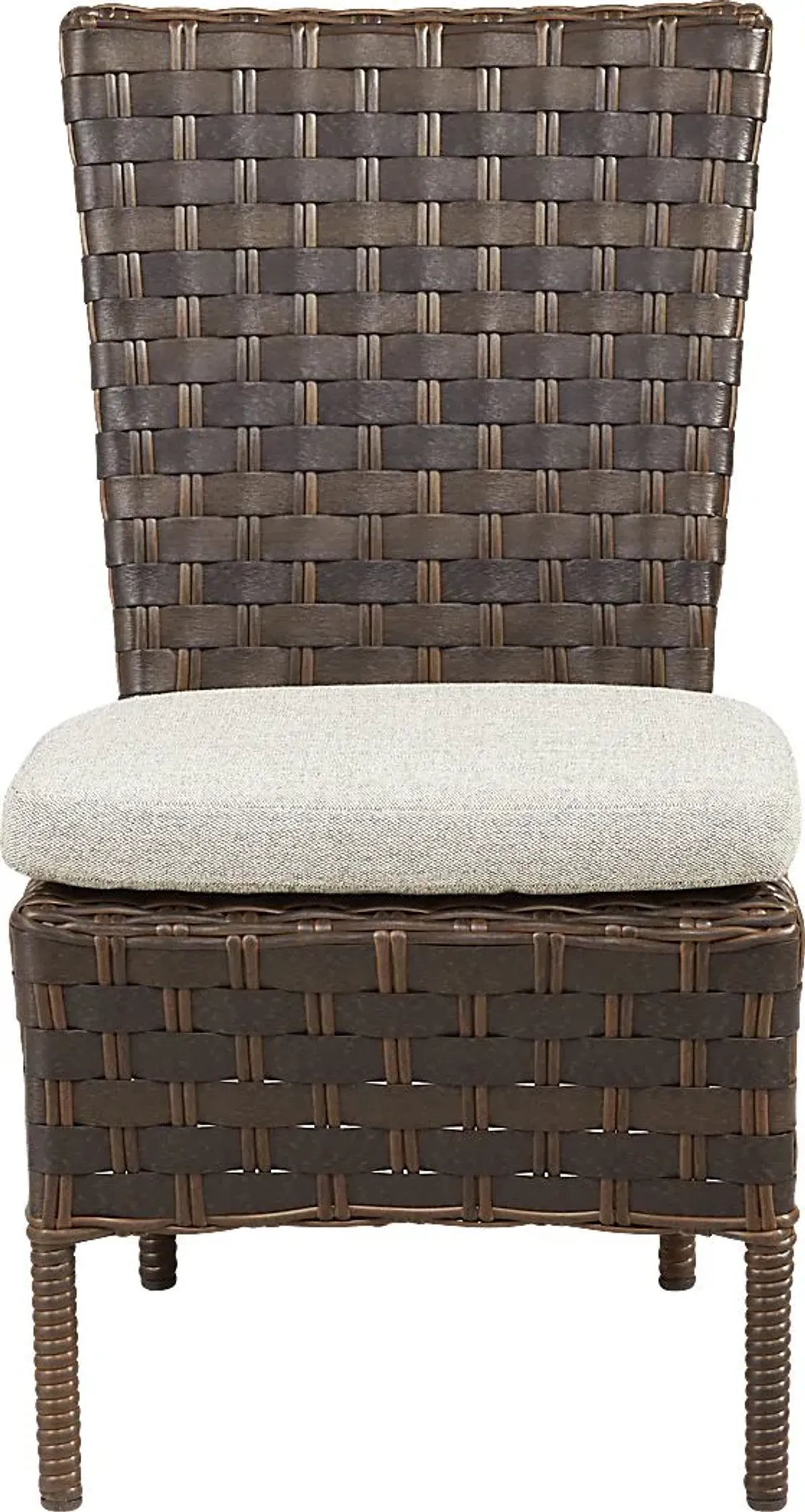 Mantra Brown 5 Pc Round Outdoor Dining Set with Ash Cushions