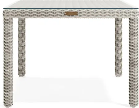 Patmos Gray Wicker Square Outdoor Dining Table
