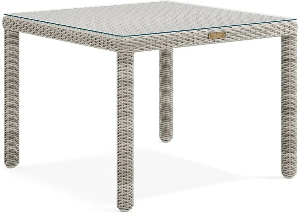 Patmos Gray Wicker Square Outdoor Dining Table