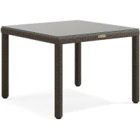Patmos Brown Wicker Square Outdoor Dining Table