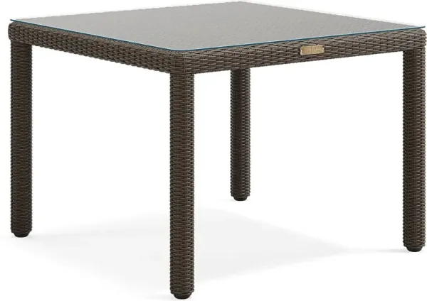 Patmos Brown Wicker Square Outdoor Dining Table