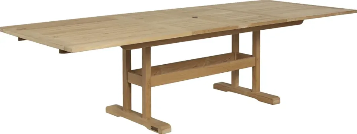 Pleasant Bay Teak Rectangle Extension Outdoor Dining Table