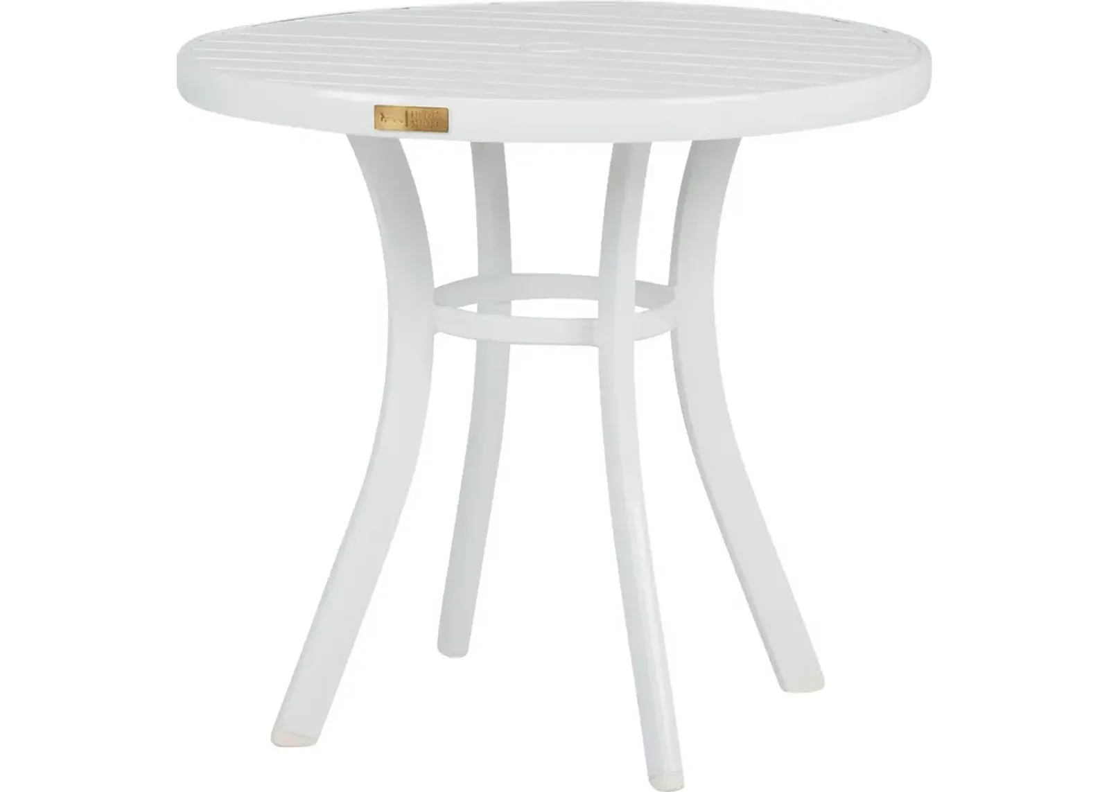 Solana White 32 in. Round Outdoor Dining Table