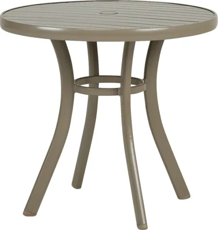 Solana Taupe 32 in. Round Outdoor Dining Table