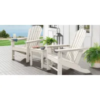 Addy White 3 Pc Outdoor Seating Set