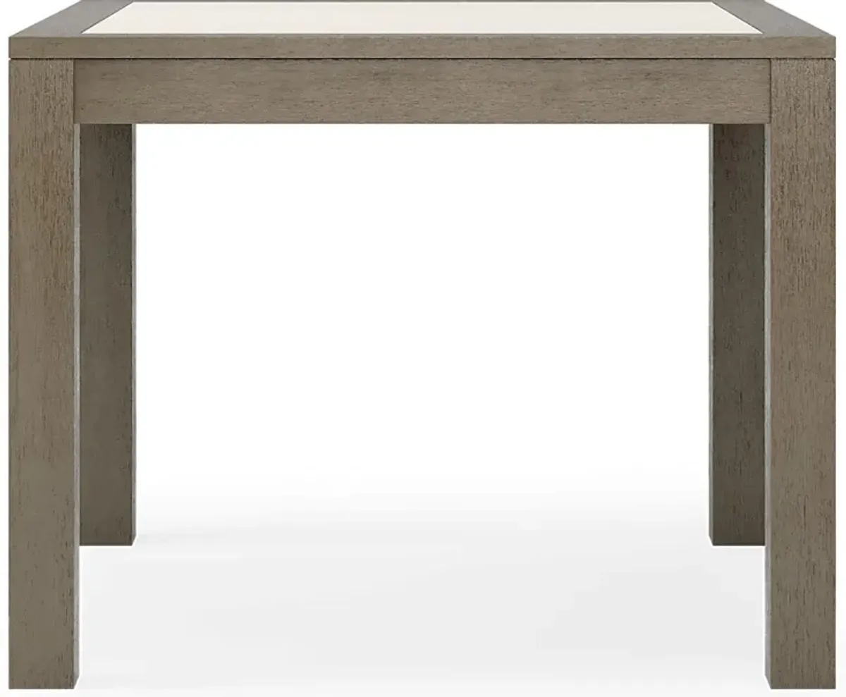 Lake Tahoe Gray Square Outdoor Dining Table