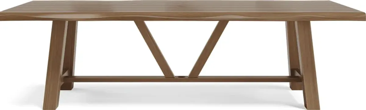 Patmos Tan 102 in. Rectangle Outdoor Dining Table