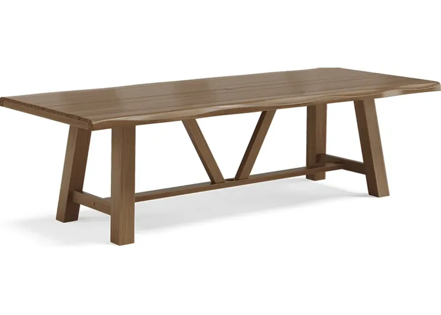 Patmos Tan 102 in. Rectangle Outdoor Dining Table