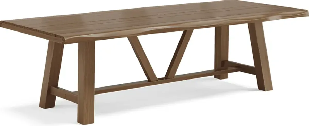 Patmos Tan 102 in. Rectangle Outdoor Dining Table