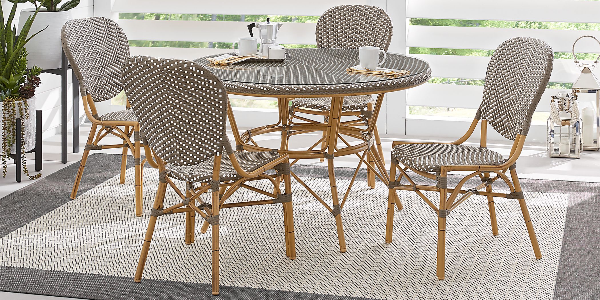 Juliette Gray 5 Pc Outdoor Dining Set