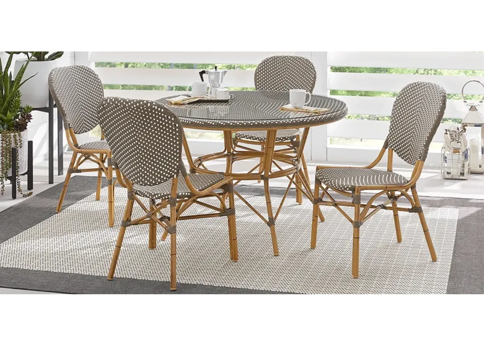 Juliette Gray 5 Pc Outdoor Dining Set