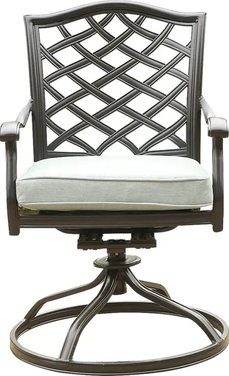 Outdoor Cyrielle II Slate Swivel Side Chair, Set of 2
