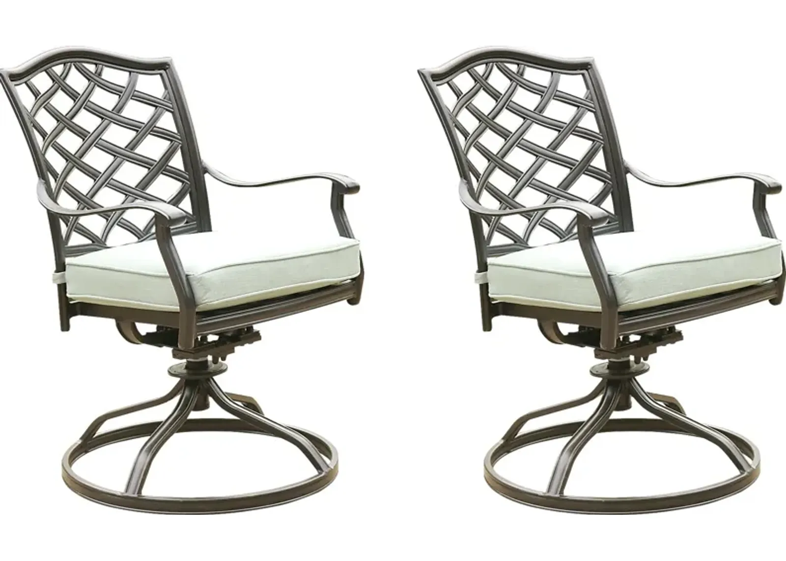 Outdoor Cyrielle II Slate Swivel Side Chair, Set of 2