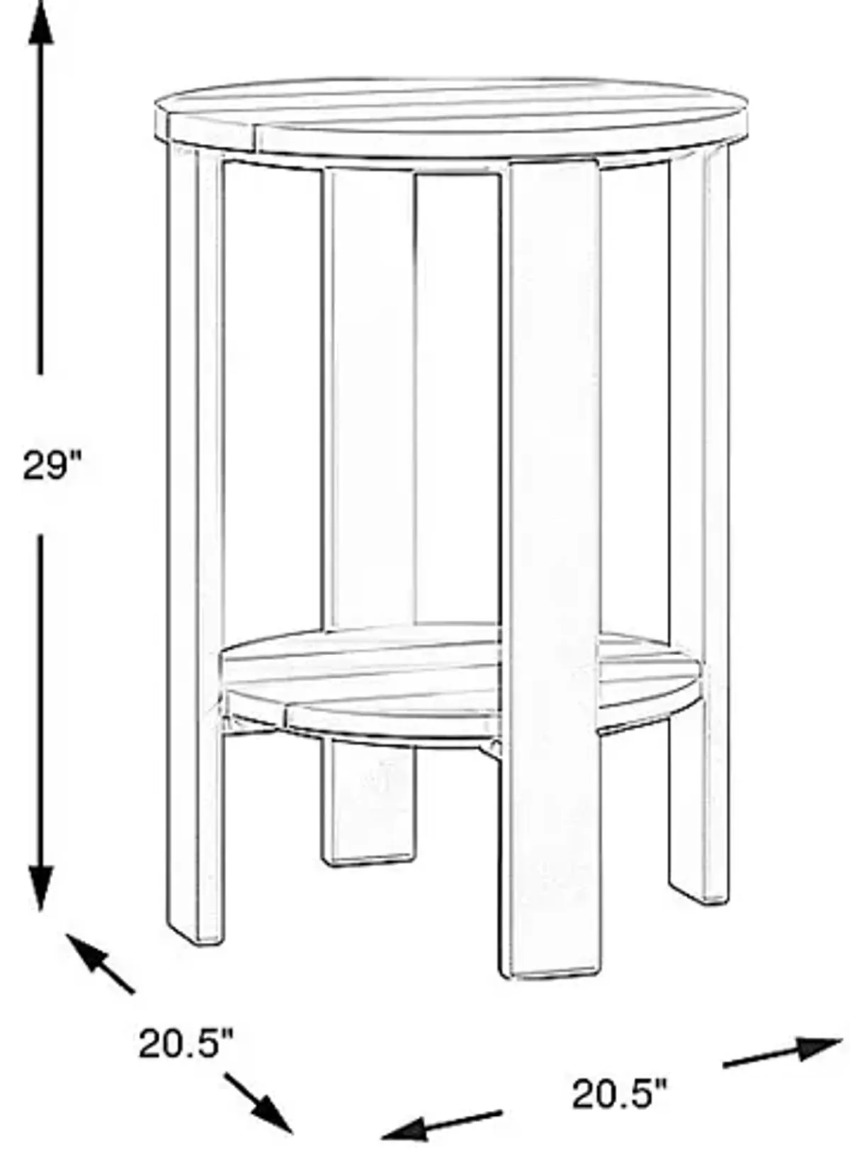 Addy White Outdoor Balcony Side Table