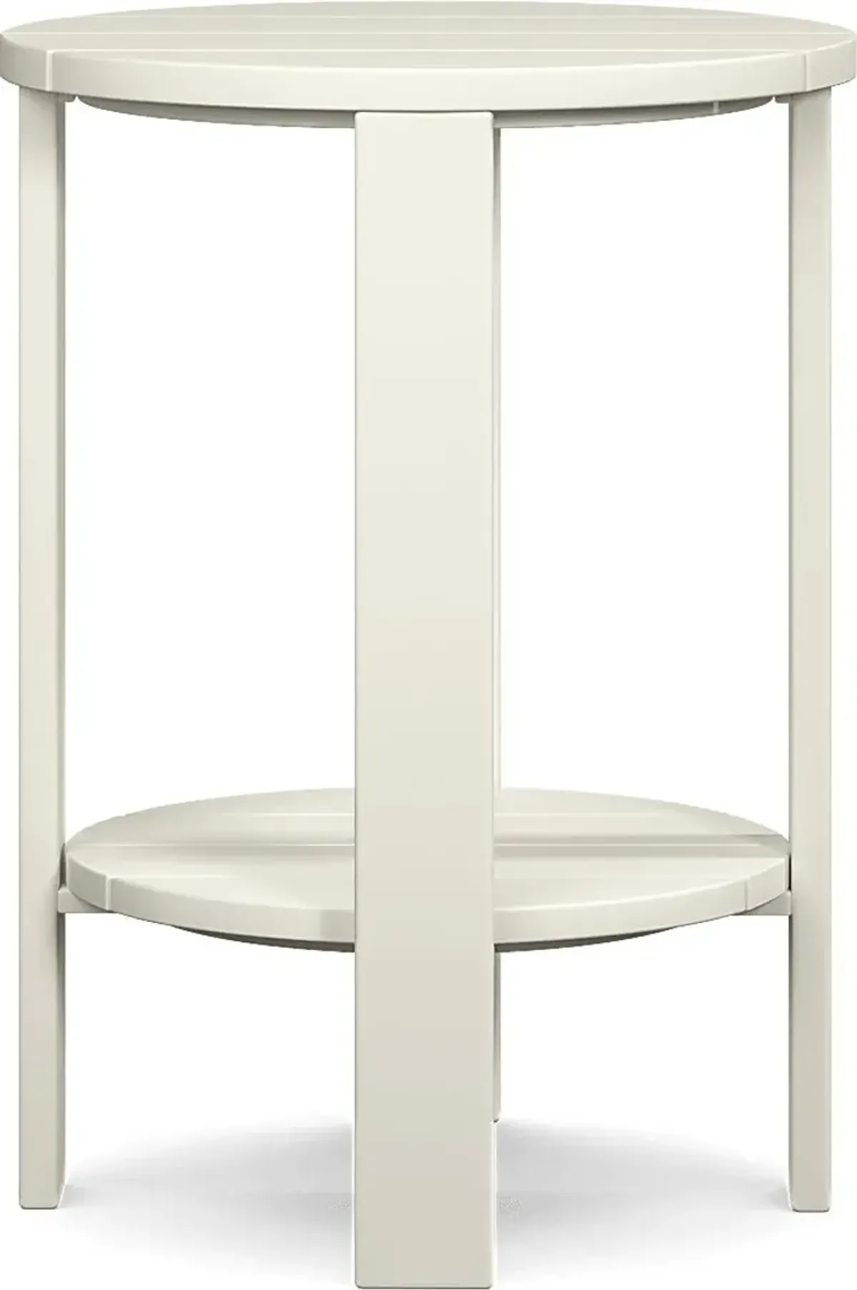 Addy White Outdoor Balcony Side Table