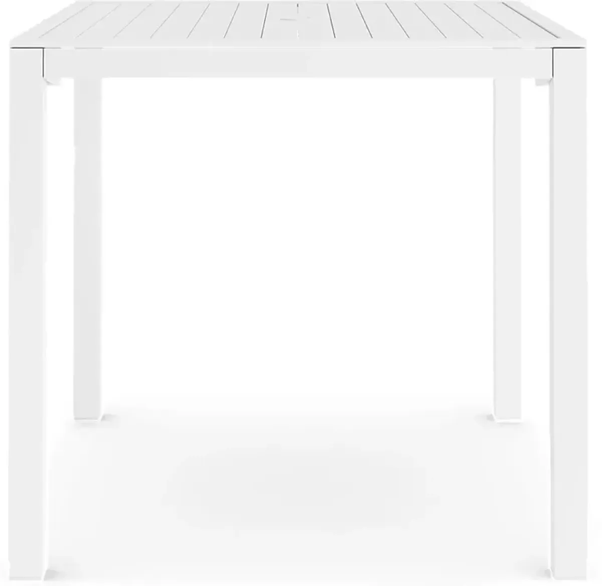 Solana White 38 in. Square Balcony Outdoor Dining Table