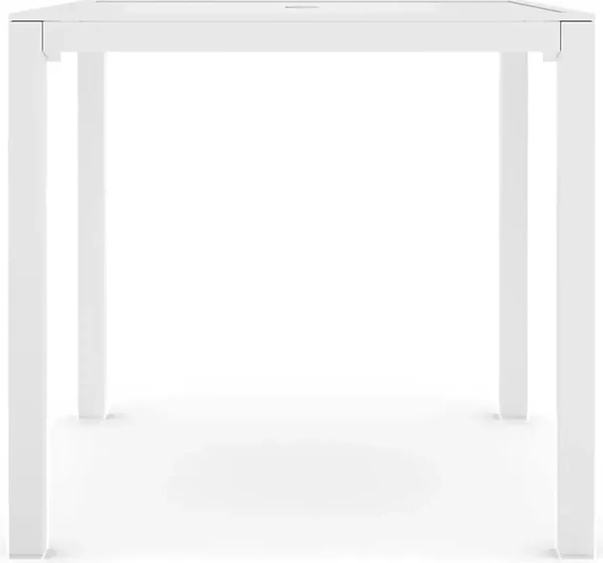 Solana White 38 in. Square Balcony Outdoor Dining Table