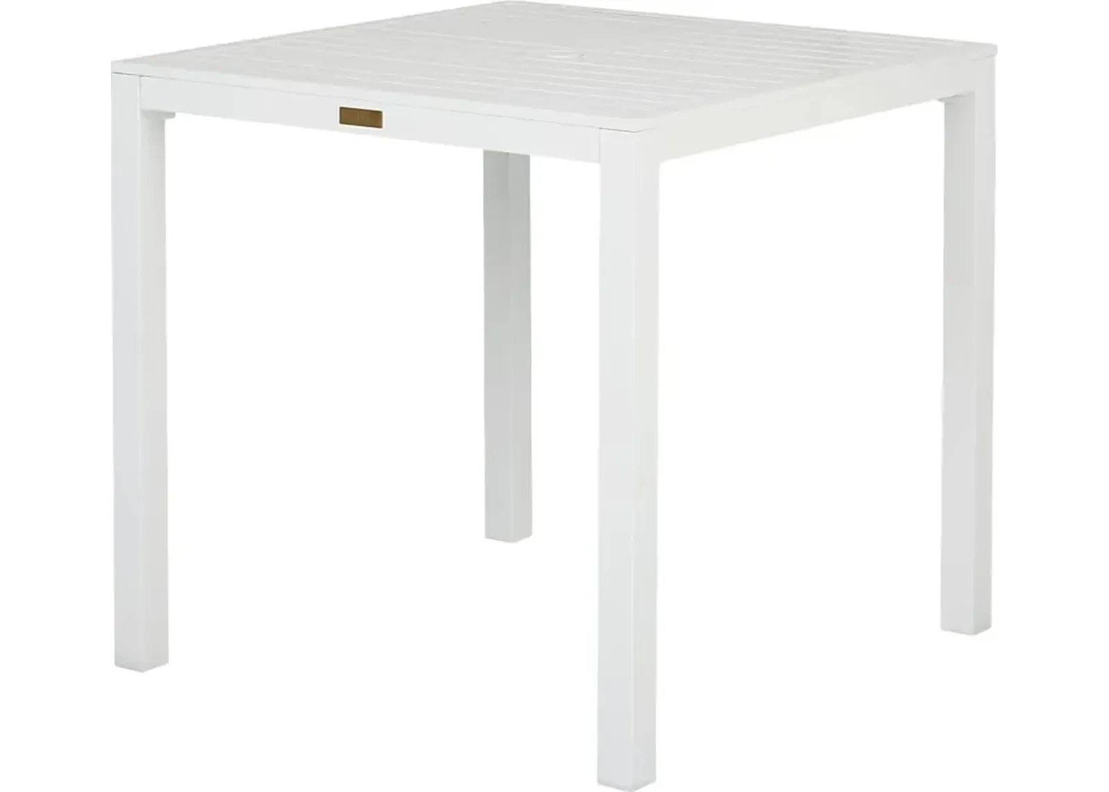 Solana White 38 in. Square Balcony Outdoor Dining Table