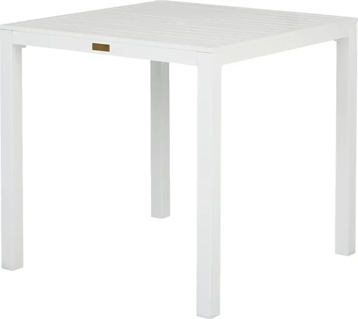 Solana White 38 in. Square Balcony Outdoor Dining Table