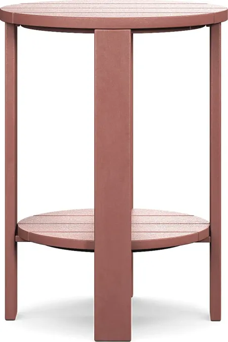 Addy Red Outdoor Balcony Side Table