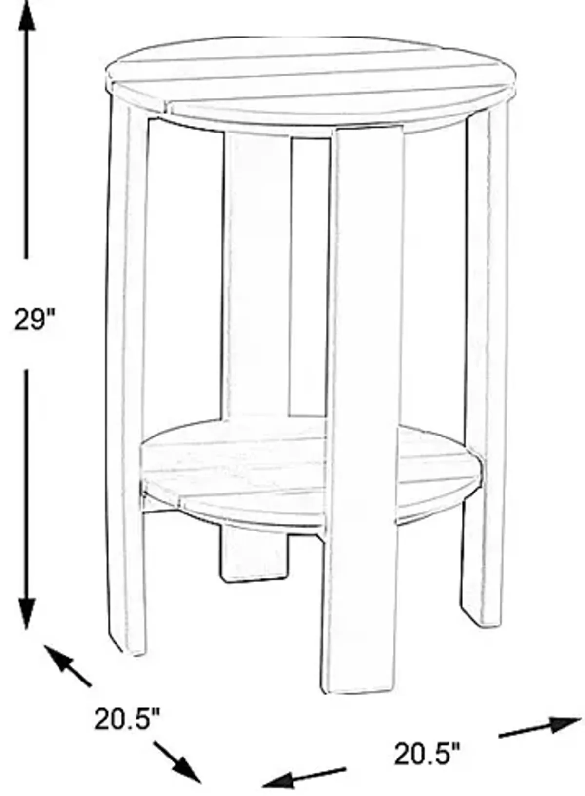 Addy Gray Outdoor Balcony Side Table