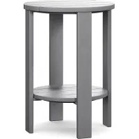 Addy Gray Outdoor Balcony Side Table
