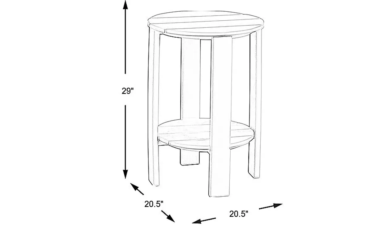 Addy Brown Outdoor Balcony Side Table
