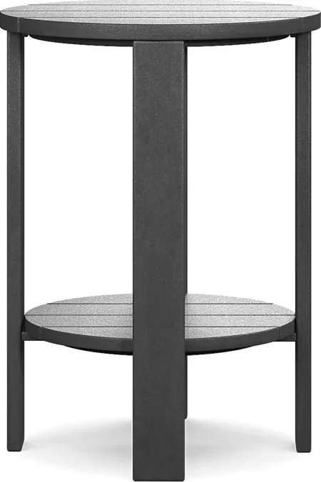 Addy Black Outdoor Balcony Side Table