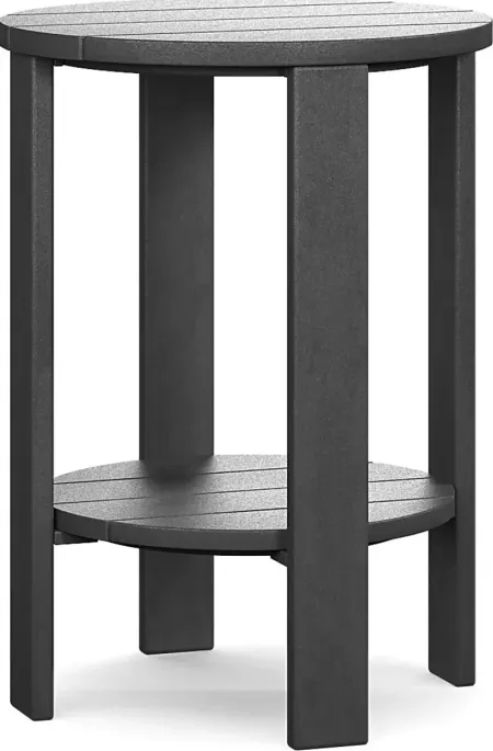 Addy Black Outdoor Balcony Side Table