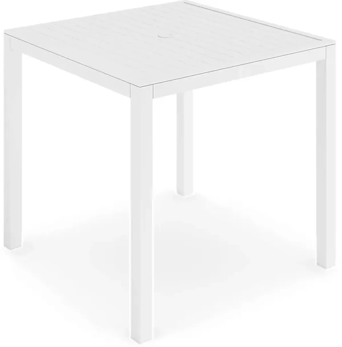 Solana White 38 in. Square Balcony Outdoor Dining Table