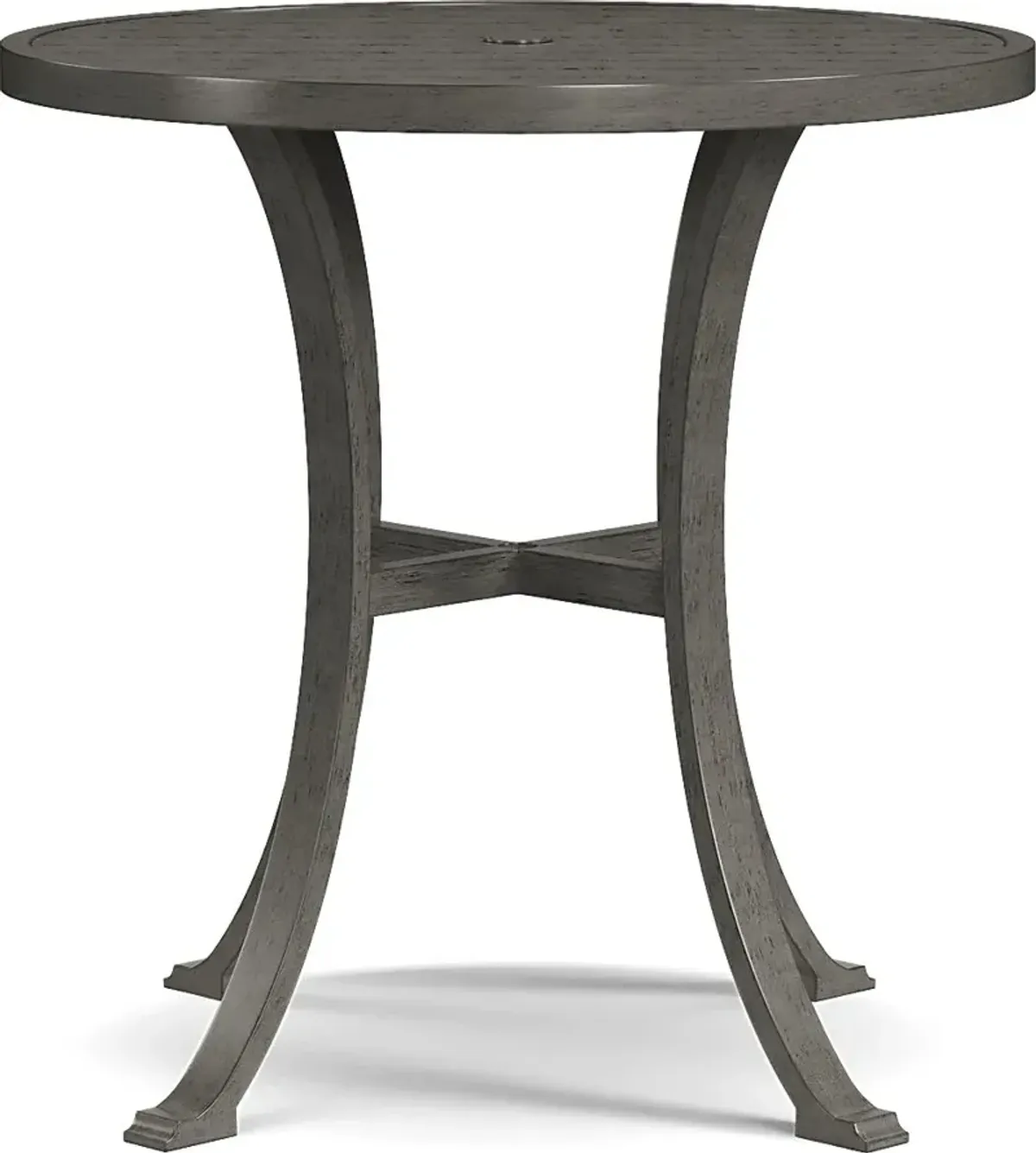 Montecello Gray 42 in. Round Bar Height Outdoor Table