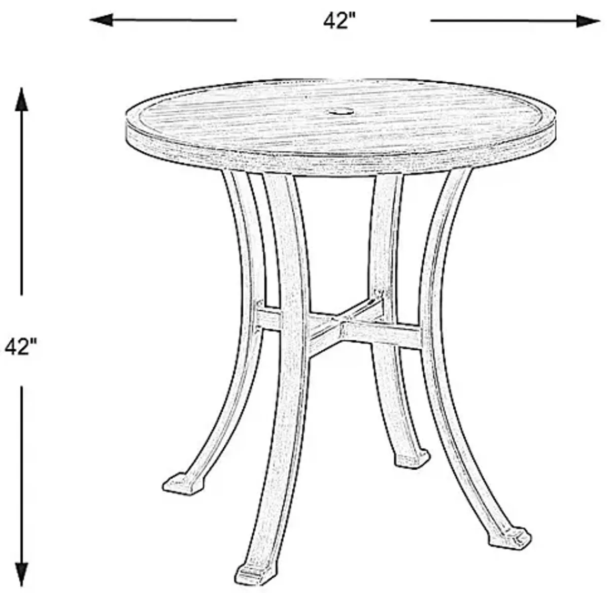 Montecello Gray 42 in. Round Bar Height Outdoor Table