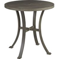 Montecello Gray 42 in. Round Bar Height Outdoor Table