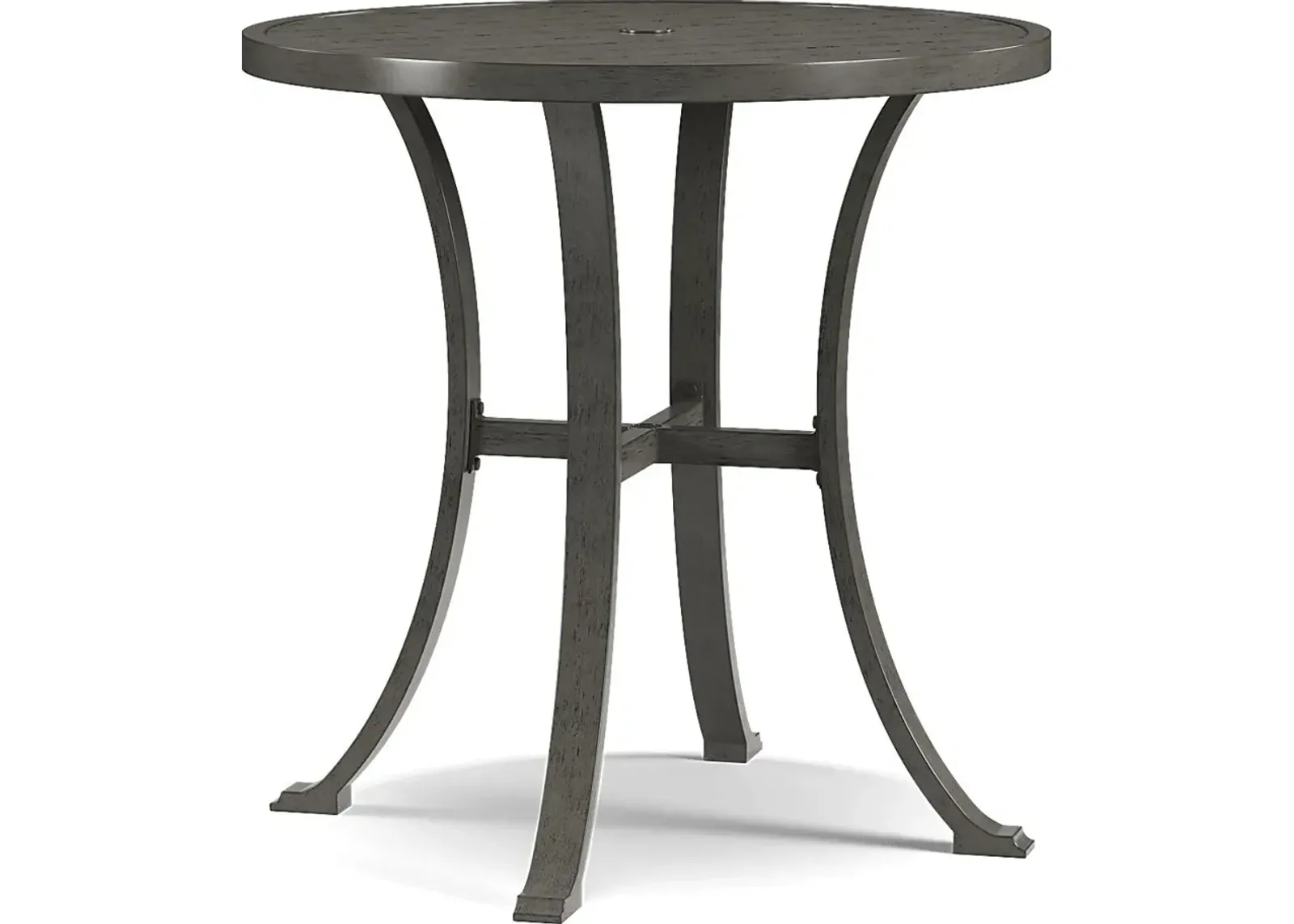 Montecello Gray 42 in. Round Bar Height Outdoor Table