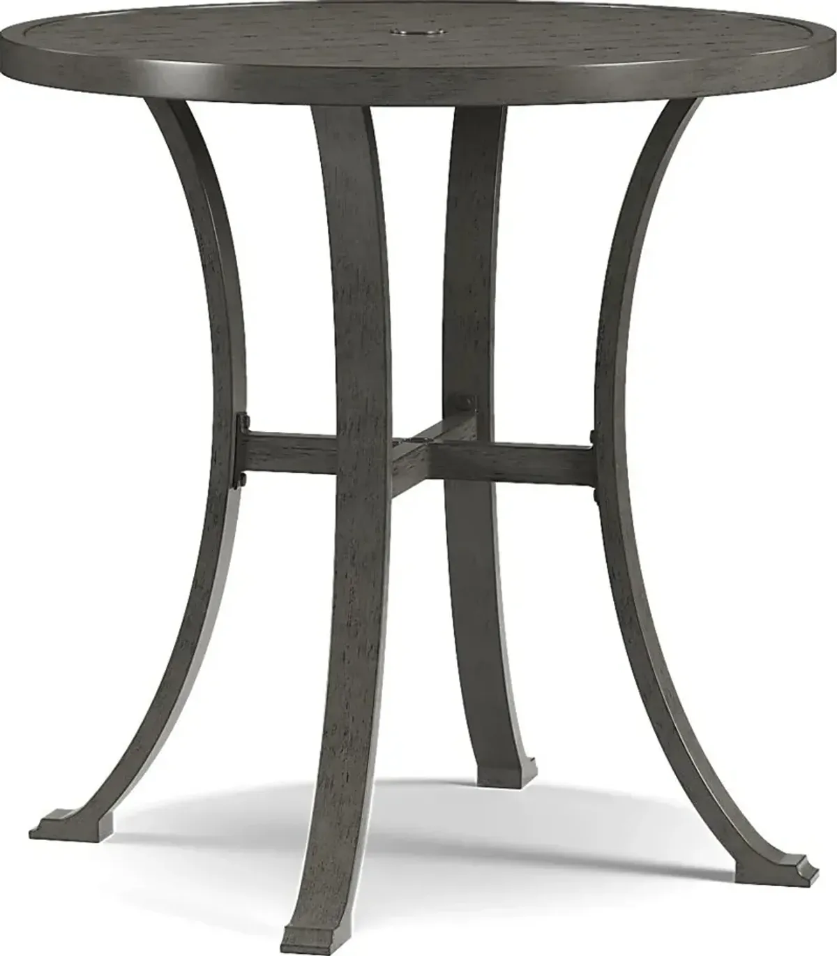 Montecello Gray 42 in. Round Bar Height Outdoor Table