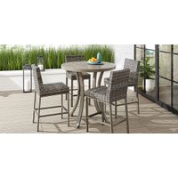Montecello Gray 5 Pc 42 in. Round Bar Height Outdoor Dining Set