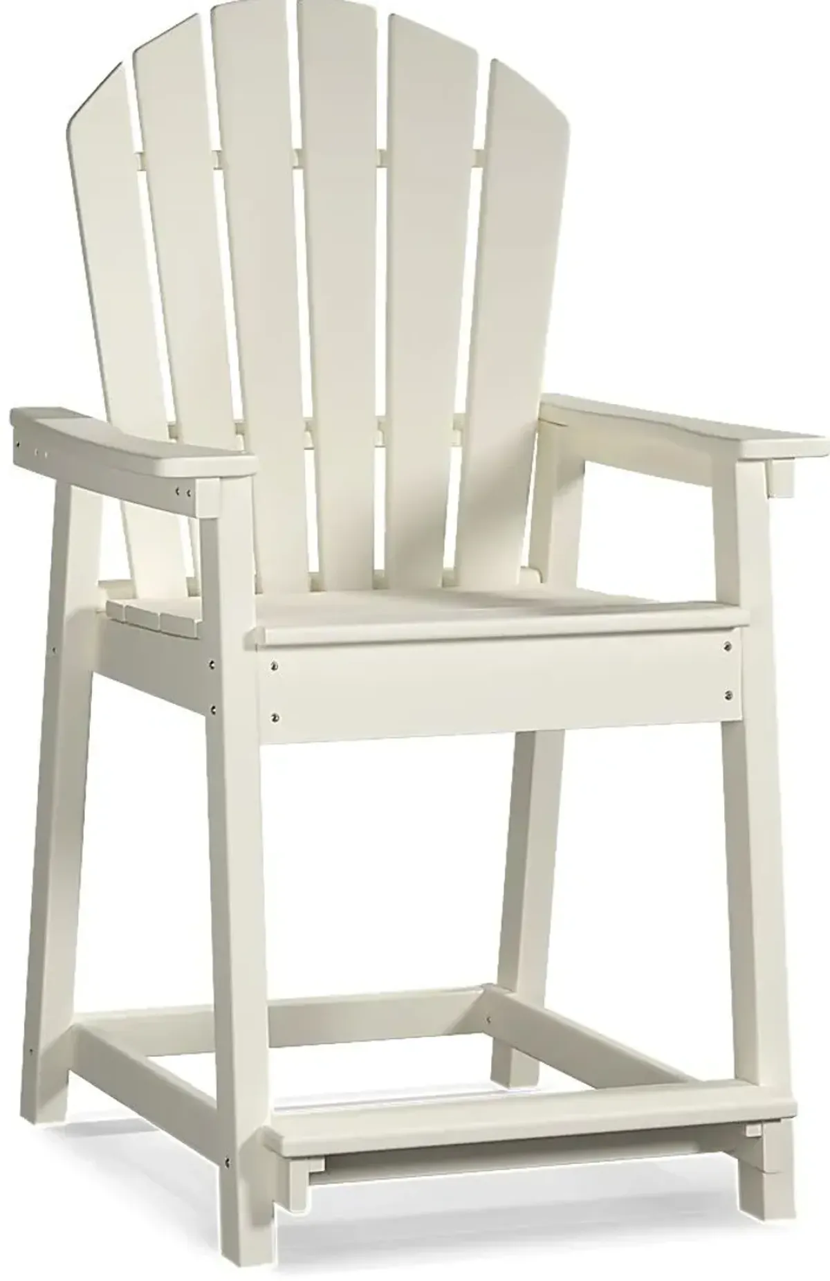 Addy White Outdoor Balcony Adirondack Stool