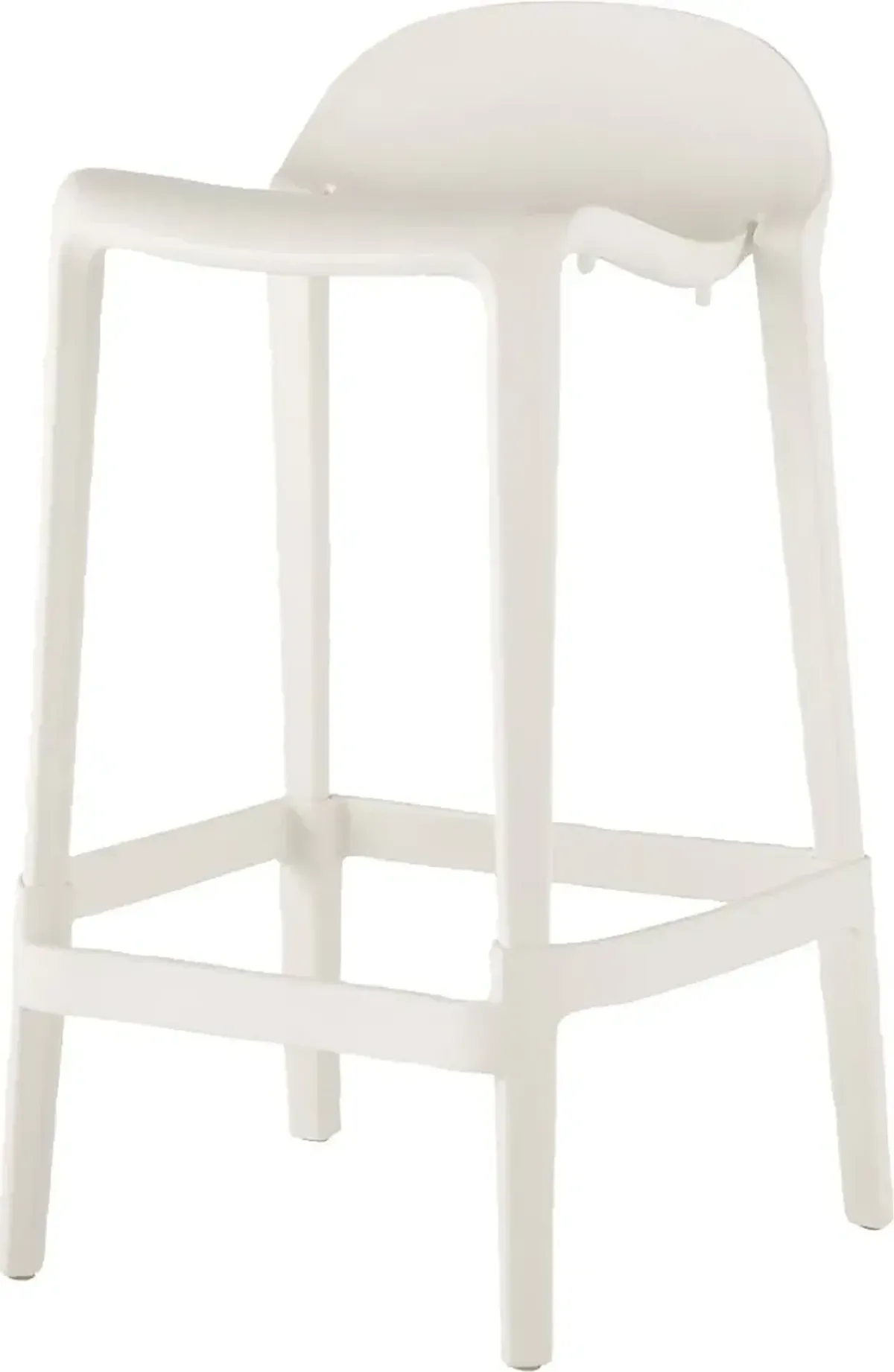 Outdoor Lulia White Counter Stool, Set of 2