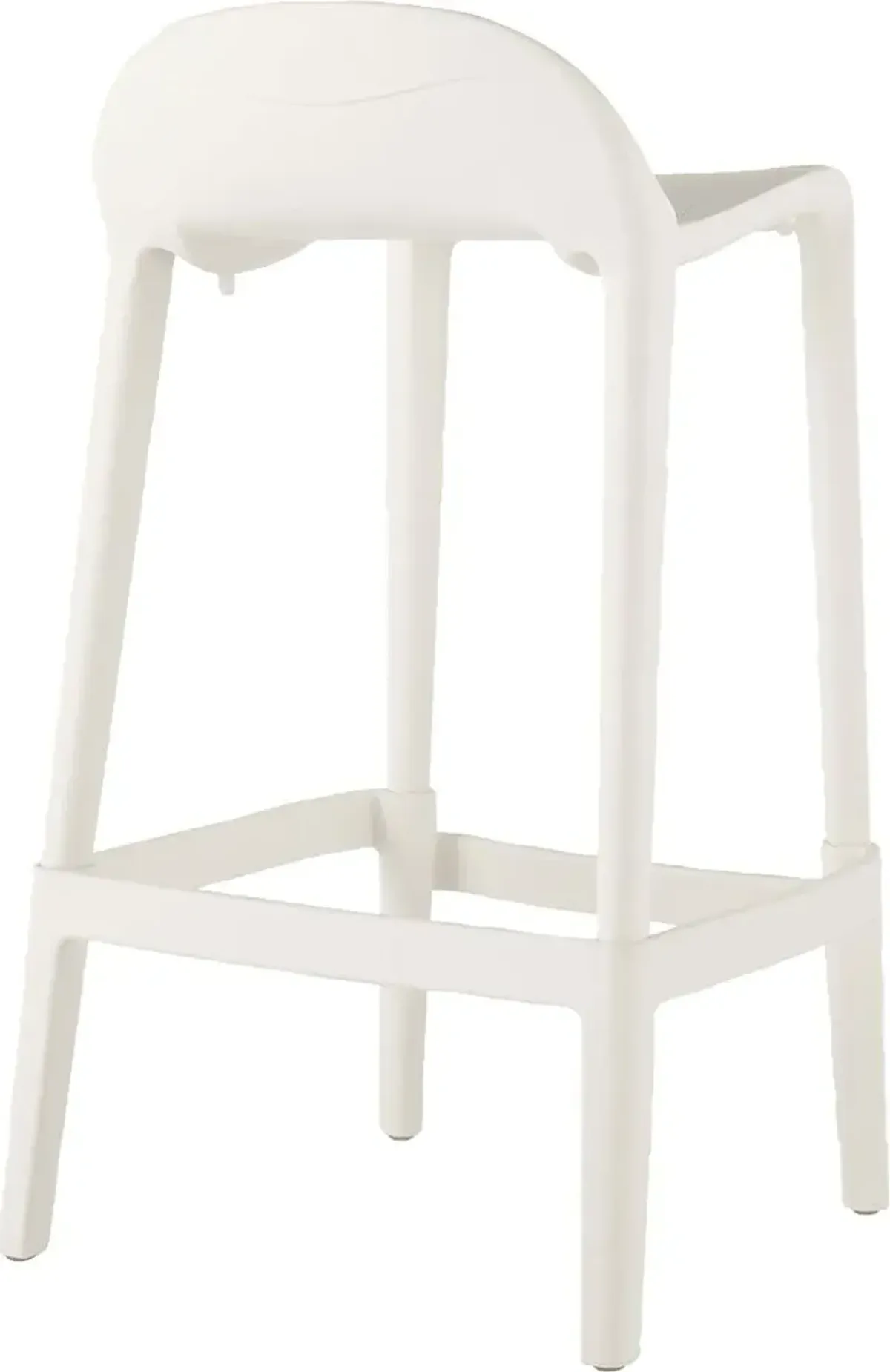 Outdoor Lulia White Counter Stool, Set of 2