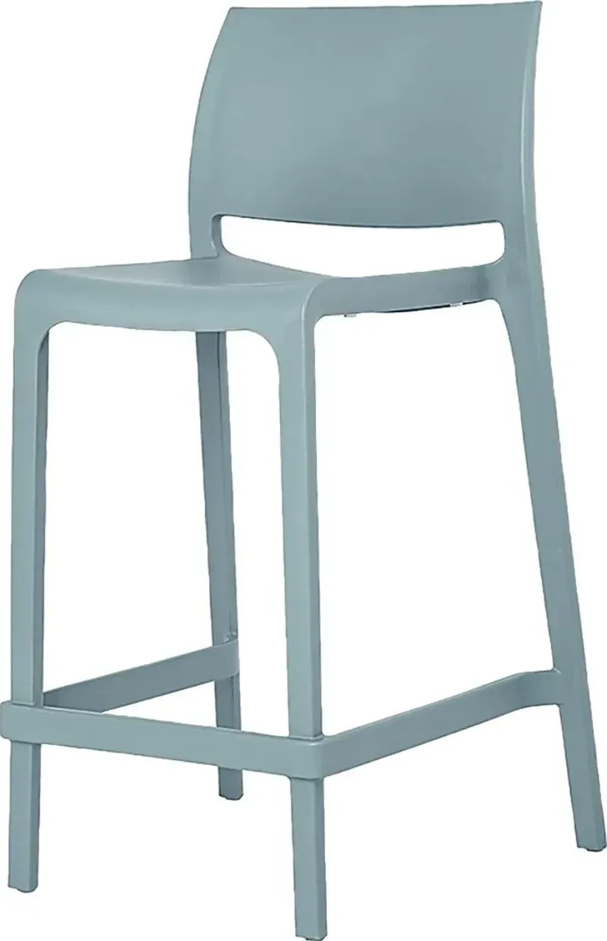 Outdoor Cayetana Blue Counter Stool, Set of 2